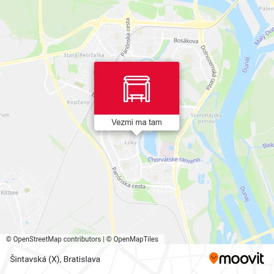 Šintavská (X) mapa