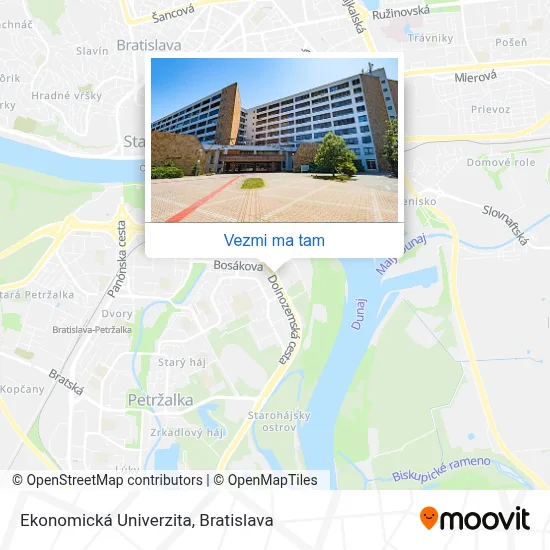 Ekonomická Univerzita mapa