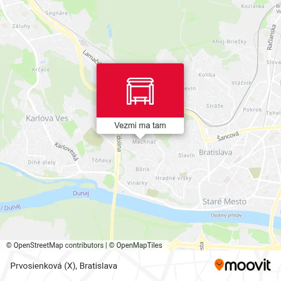 Prvosienková (X) mapa