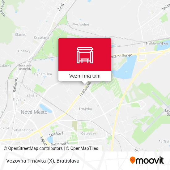 Vozovňa Trnávka (X) mapa