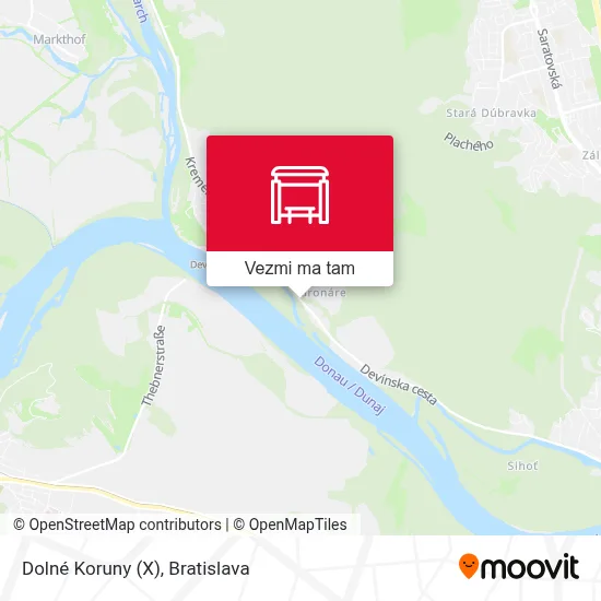 Dolné Koruny (X) mapa