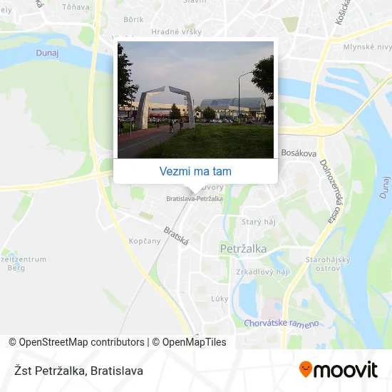 Žst Petržalka mapa