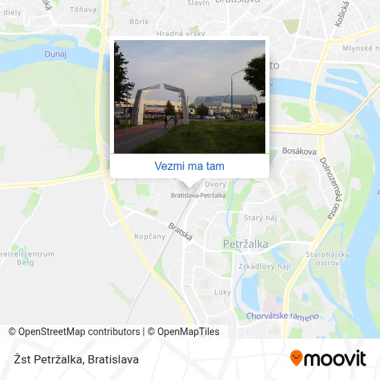 Žst Petržalka mapa