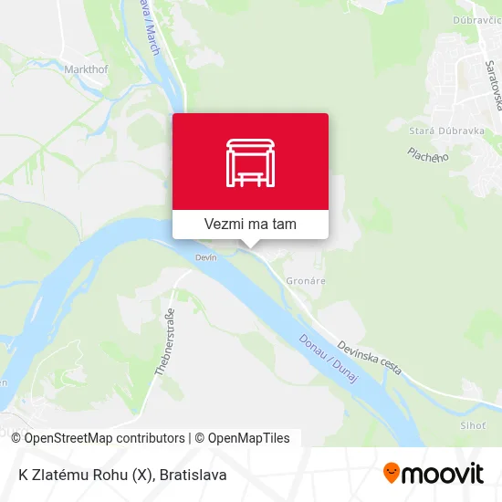 K Zlatému Rohu (X) mapa