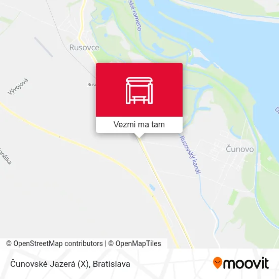 Čunovské Jazerá (X) mapa