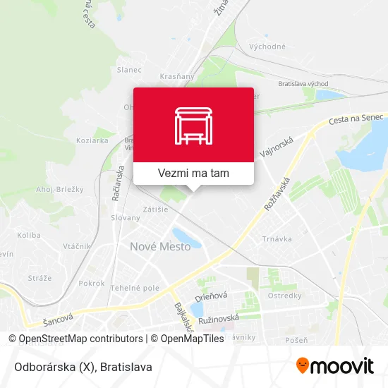 Odborárska (X) mapa