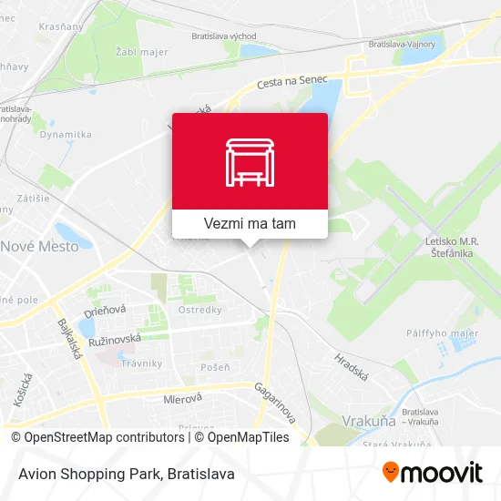 Avion Shopping Park mapa