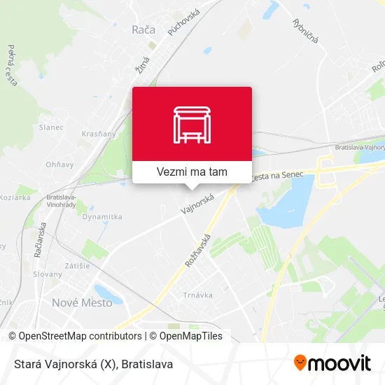 Stará Vajnorská (X) mapa