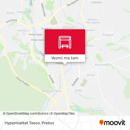 Hypermarket  Tesco mapa