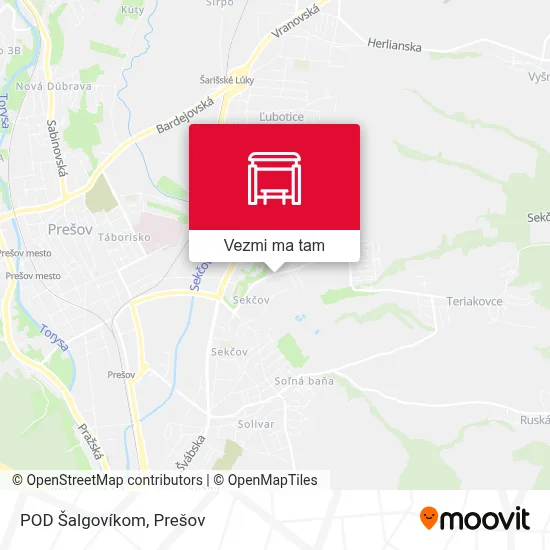 POD Šalgovíkom mapa
