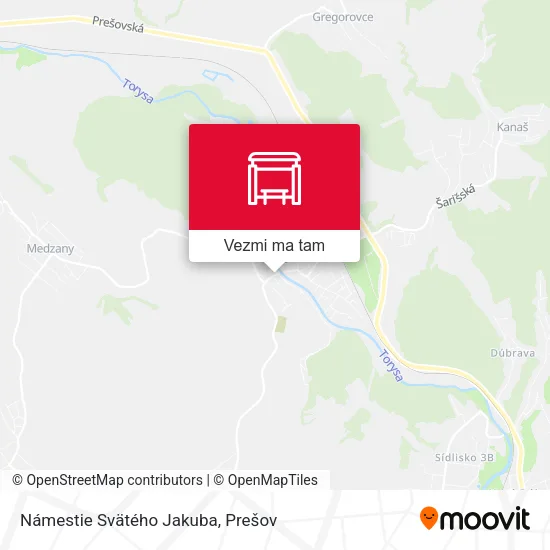 Námestie Svätého Jakuba mapa