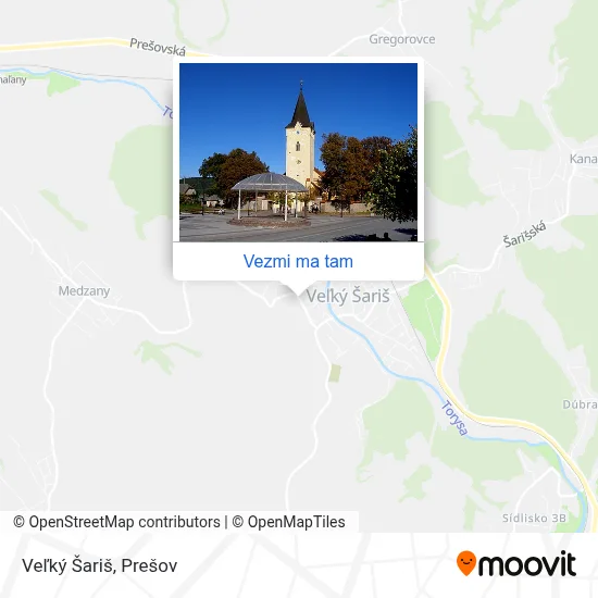 Veľký Šariš mapa