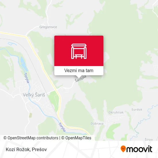 Kozí Rožok mapa