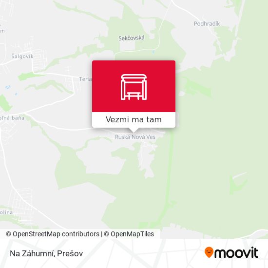 Na Záhumní mapa