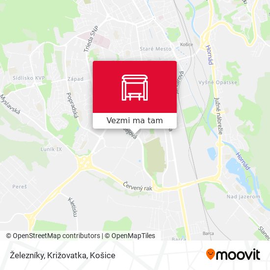 Železníky, Križovatka mapa