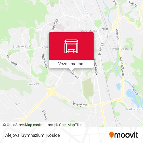 Alejová, Gymnázium mapa