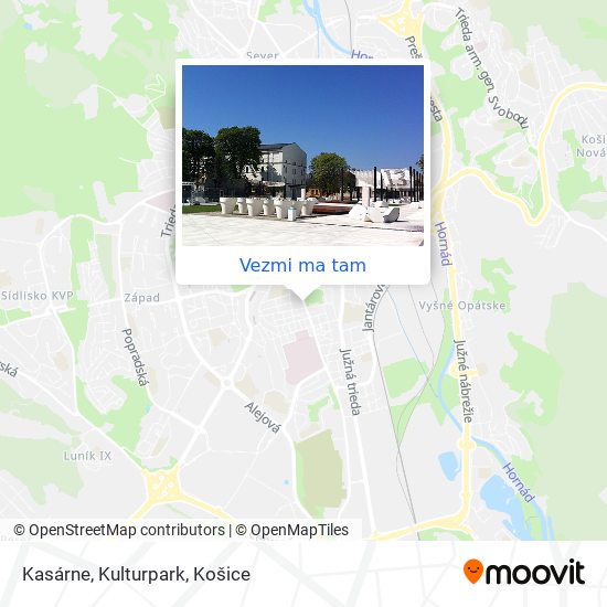 Kasárne, Kulturpark mapa