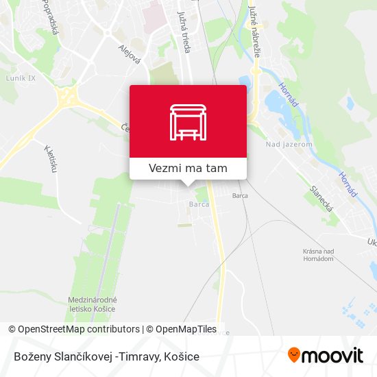 Boženy Slančíkovej -Timravy mapa