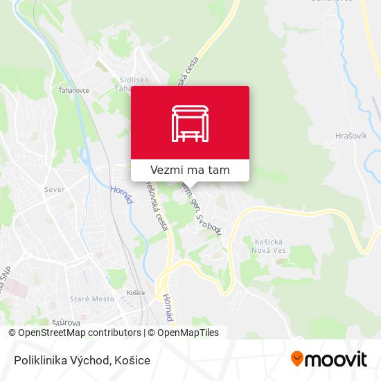 Poliklinika Východ mapa