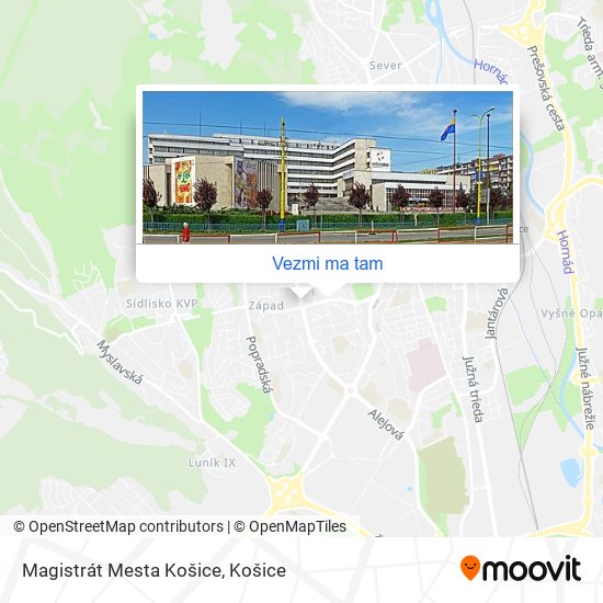 Magistrát Mesta Košice mapa