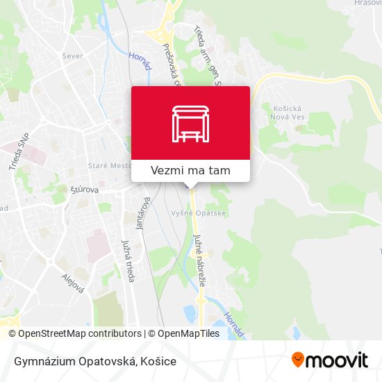 Gymnázium Opatovská mapa