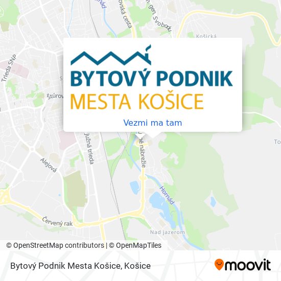 Bytový Podnik Mesta Košice mapa