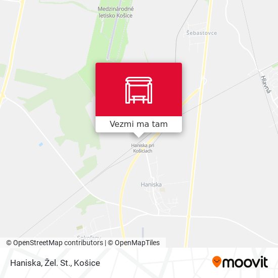 Haniska, Žel. St. mapa