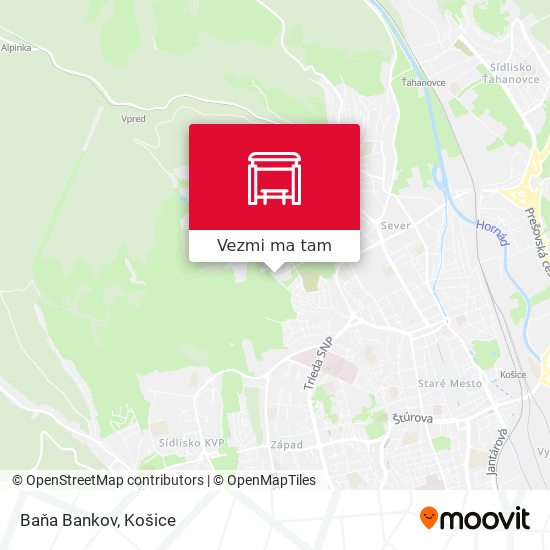 Baňa Bankov mapa