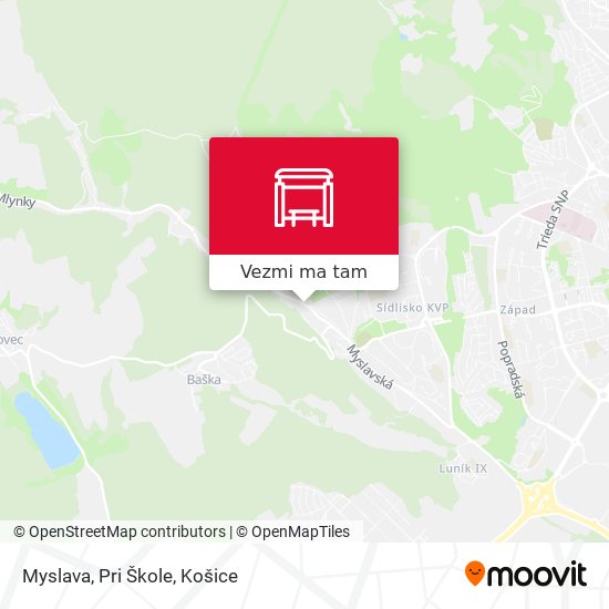 Myslava, Pri Škole mapa