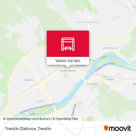 Trenčín-Zlatovce mapa