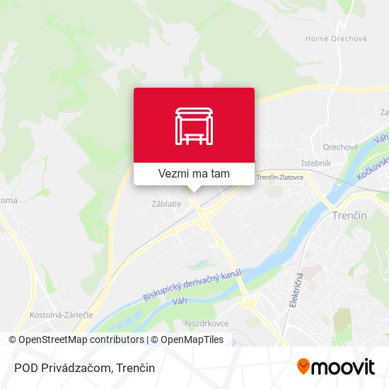 POD Privádzačom mapa