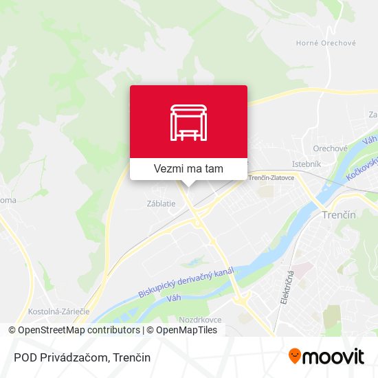 POD Privádzačom mapa