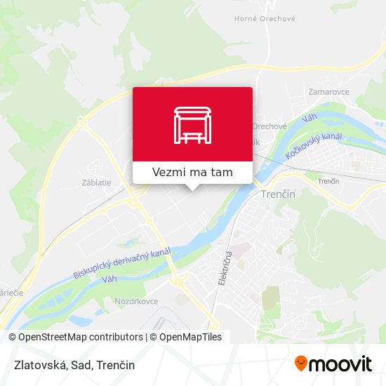 Zlatovská, Sad mapa