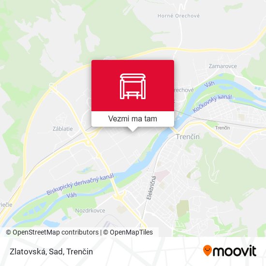 Zlatovská, Sad mapa