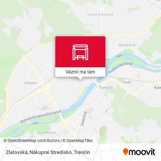 Zlatovská, Nákupné Stredisko mapa