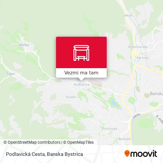 Podlavická Cesta mapa