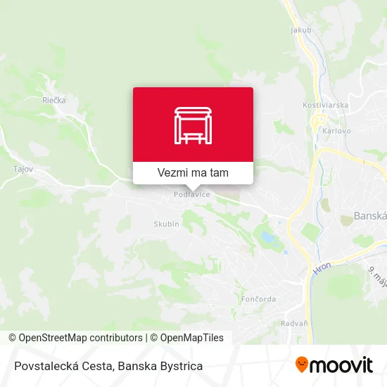 Povstalecká Cesta mapa