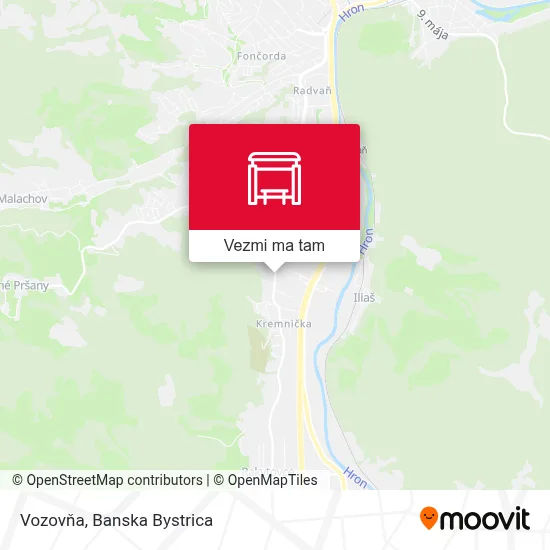 Vozovňa mapa