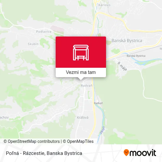 Poľná - Rázcestie mapa