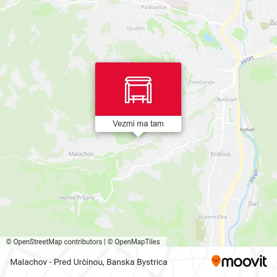 Malachov - Pred Určinou mapa