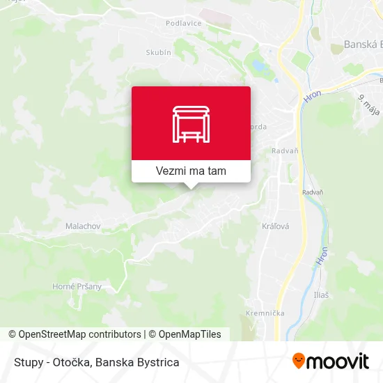 Stupy - Otočka mapa