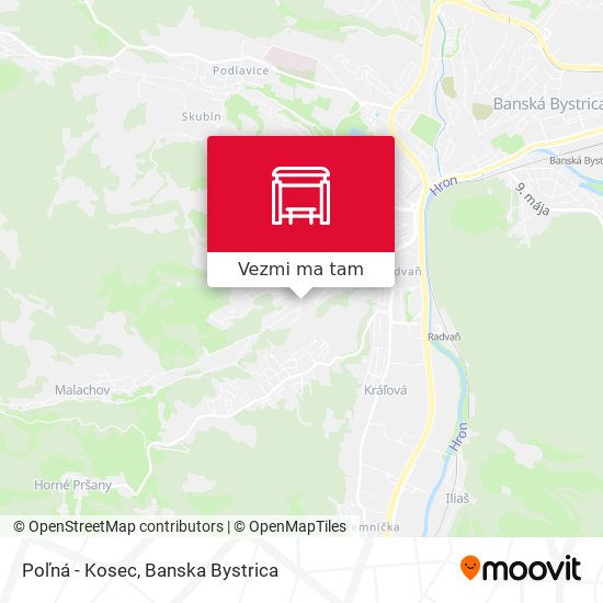 Poľná - Kosec mapa