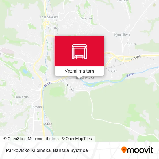 Parkovisko Mičinská mapa