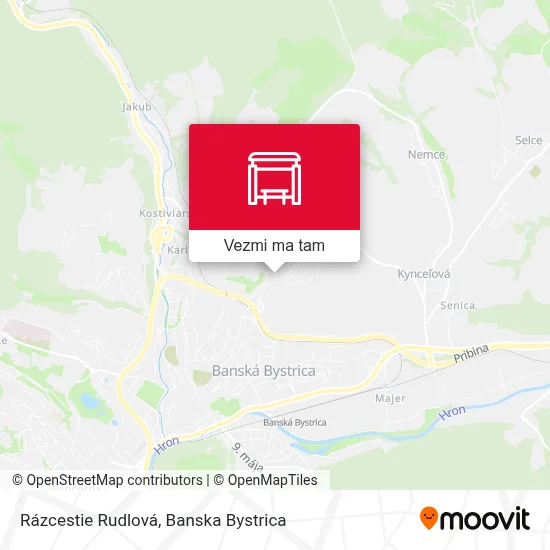 Rázcestie Rudlová mapa