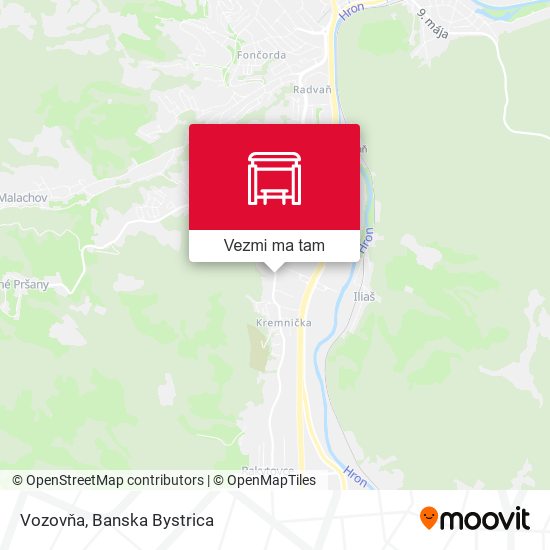 Vozovňa mapa