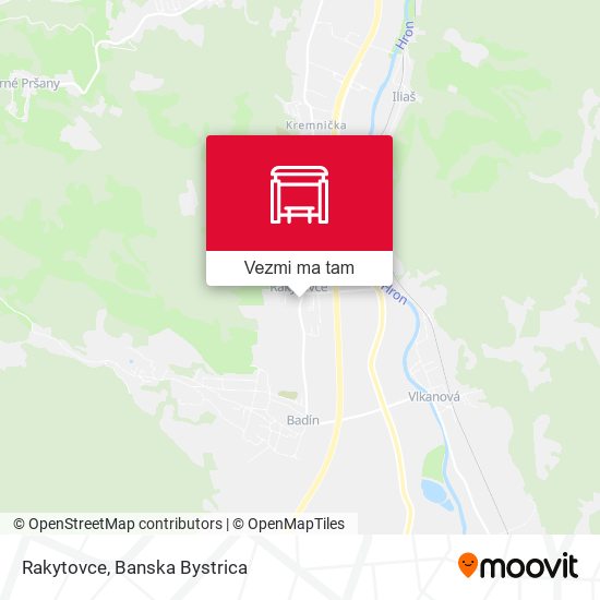 Rakytovce mapa