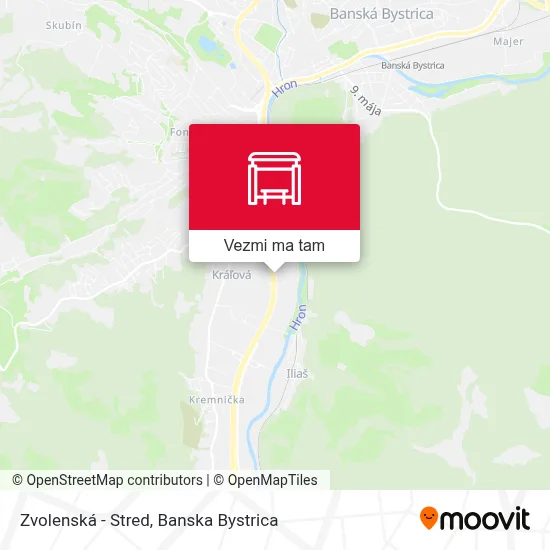 Zvolenská - Stred mapa