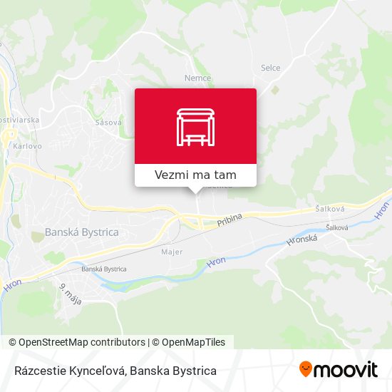 Rázcestie Kynceľová mapa