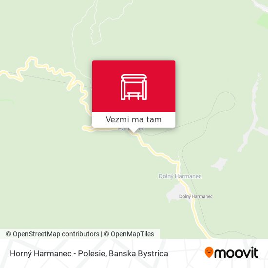 Horný Harmanec - Polesie mapa
