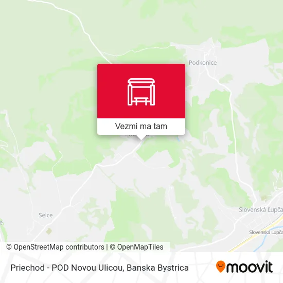 Priechod - POD Novou Ulicou mapa